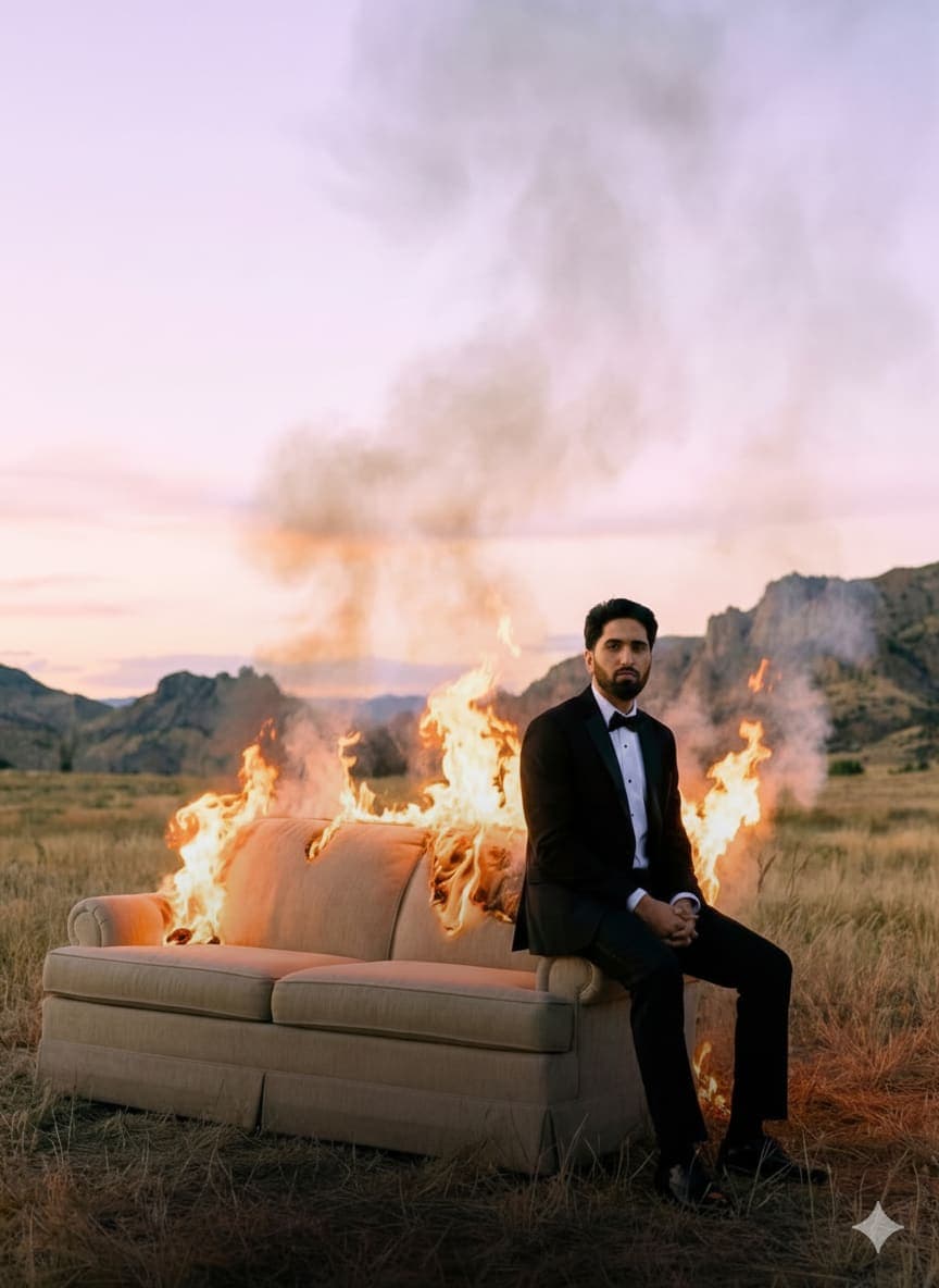 surreal cinematic scene